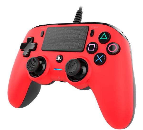 Nacon Wired Compact Controller - ovladač pro PlayStation 4 - červený2