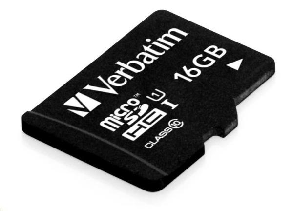 VERBATIM Tablet microSDHC C10/ U1 s USB čítačkou 16GB (R:45MB/ s,  W:10MB/ s)2