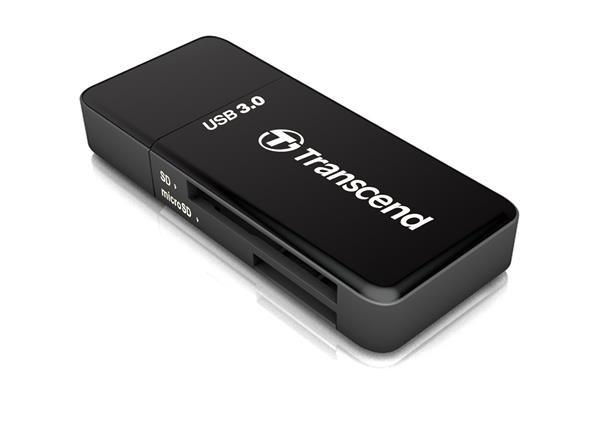 TRANSCEND Card Reader F5,  USB 3.0,  Black