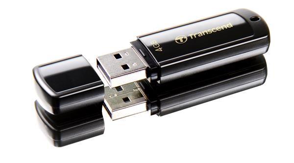 TRANSCEND Flash disk 4GB JetFlash®350,  USB 2.0 (R:13/ W:4 MB/ s) čierna
