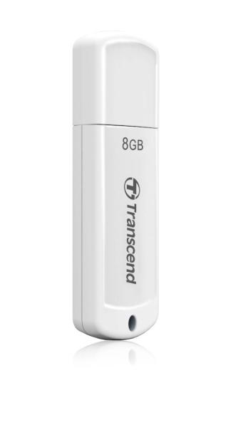 TRANSCEND Flash Disk 8GB JetFlash®370,  USB 2.0 (R:13/ W:4 MB/ s) bílá1
