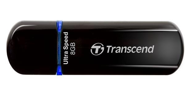 TRANSCEND Flash disk 8GB JetFlash®600,  USB 2.0 (R:32/ W:12 MB/ s) čierna/ modrá