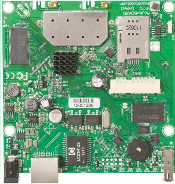 MikroTik RouterBOARD BaseBox 5,  600MHz CPU,  64MB RAM,  1x LAN,  integ. 5GHz Wi-Fi,  vrátane. Licencia L42