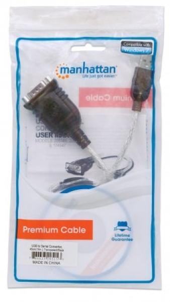 MANHATTAN Prevodník USB na sériový port (USB AM/DB9M, RS232), Polybag5