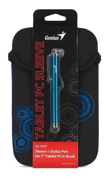 GENIUS GS-701P,  puzdro pre 7" Tablet PC čierne + dotykové pero modré