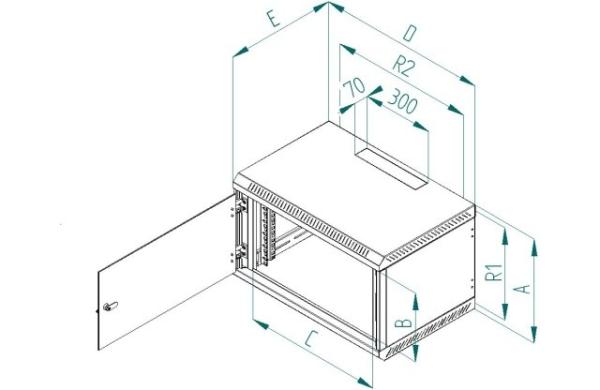 19" jednodielny rack TRITON 9U/ 600 mm4