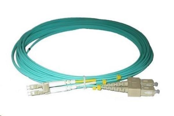 Duplexní patch kabel MM 50/ 125,  OM3,  LC-SC,  LS0H,  3m