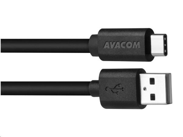 Dátový a nabíjací kábel USB - USB Type-C,  100 cm,  čierny