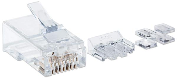 Intellinet konektor RJ45,  Cat6A,  UTP,  50µ,  drôt,  80 ks v balení1
