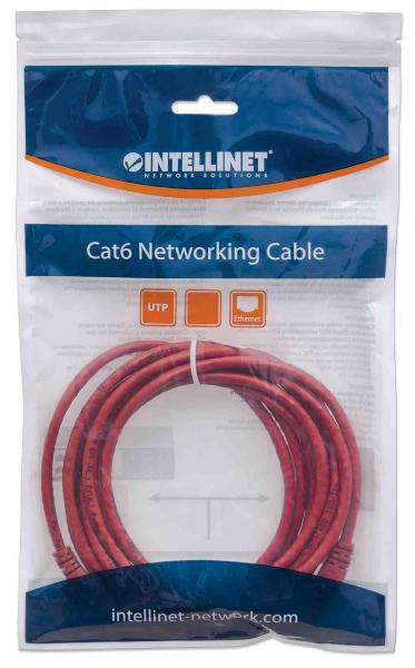 Intellinet Patch kábel Cat6 UTP 15m červený,  cca1