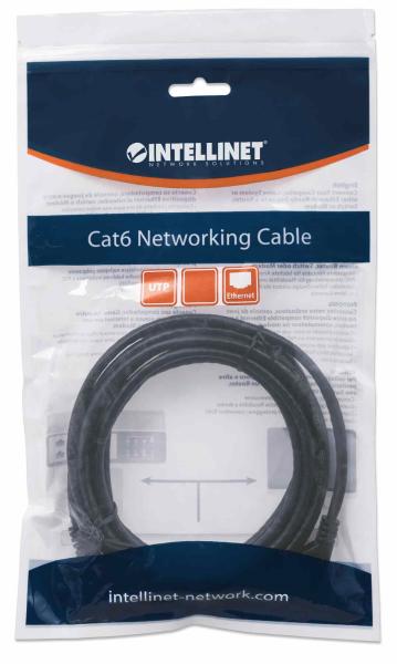 Intellinet Patch kábel Cat6 UTP 15m čierny,  cca1