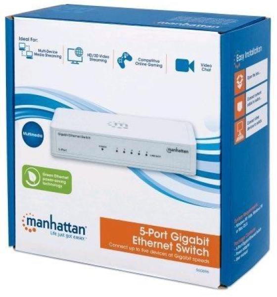 MANHATTAN 5-portový gigabitový ethernetový prepínač, 5xRJ45 10/100/1000 Mbps porty4