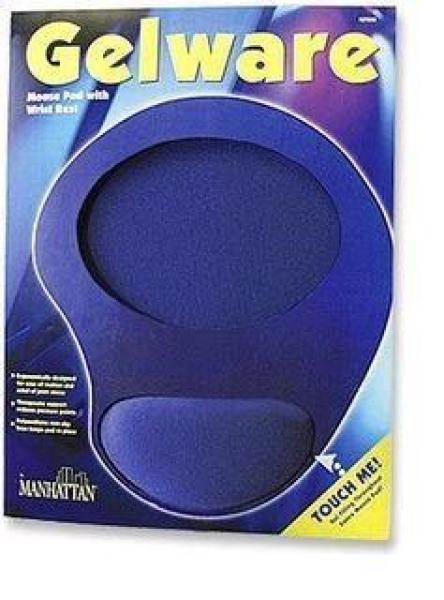 MANHATTAN MousePad,  luxusná gélová podložka,  modrá/ modrá0