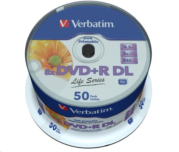 VERBATIM DVD+R DL (8xPrintable, 8, 5 GB), 50 cake