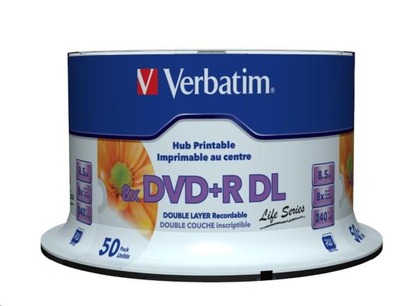 VERBATIM DVD+R Double Layer 8.5GB 8X 50 Pack Spindle1