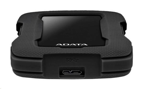 Externý pevný disk ADATA 1TB 2,5" USB 3.1 HD330, BLACK COLOR BOX, čierna (guma, odolná voči nárazom)1