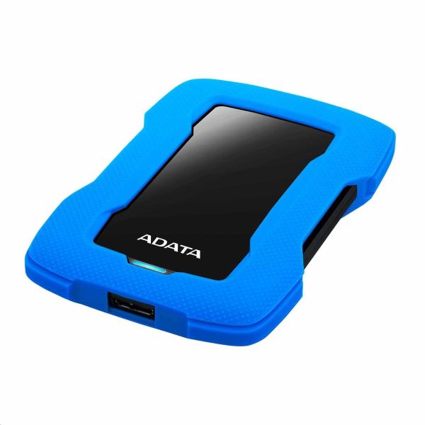 Externý pevný disk ADATA 2TB 2, 5" USB 3.1 HD330,  BLUE COLOR BOX,  modrá (guma,  odolná voči nárazom)2