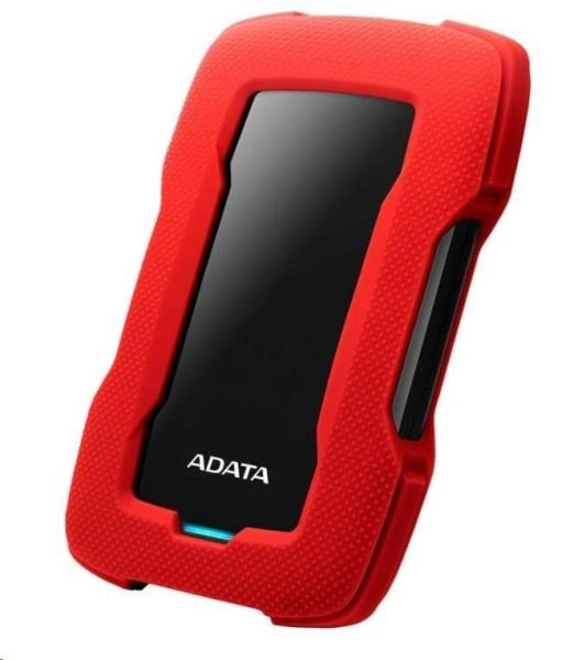 Externý pevný disk ADATA 2TB 2, 5" USB 3.1 HD330,  ČERVENÁ FAREBNÁ KRABIČKA,  červená (guma,  odolná voči nárazom)