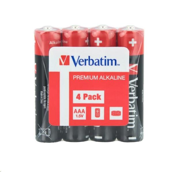 VERBATIM Alkalické baterie AAA,  4 Pack - Shrink,  LR30
