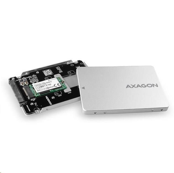 AXAGON RSS-M2SD,  SATA - M.2 SATA SSD,  interné 2.5" box ALU,  strieborný6