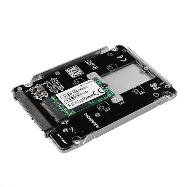 AXAGON RSS-M2SD,  SATA - M.2 SATA SSD,  interné 2.5" box ALU,  strieborný7
