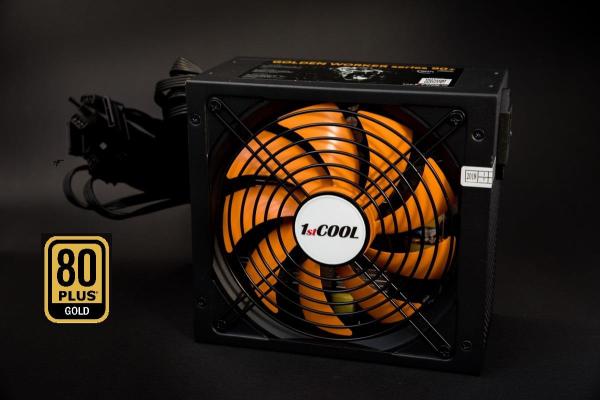 napájací zdroj 1stCOOL ATX 750W GOLDEN WORKER 750,  APFC,  90+ gold,  ploché káble3