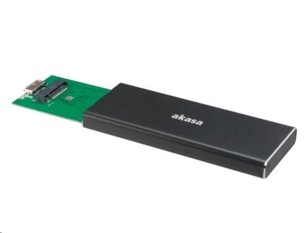 Externý box AKASA pre M.2 SSD SATA II,  III,  USB 3.1 Gen1 Micro-B,  (podporuje 2230,  2242,  2260 a 2280),  hliník,  čierna1