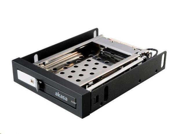 AKASA HDD box Lokstor M25,  1x 2.5" HDD stojan na 3.5",  vnútorná poloha,  čierna