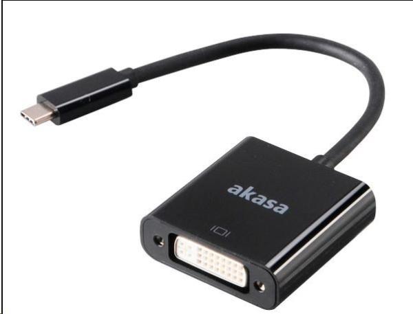 Adaptér AKASA USB Type-C na DVI