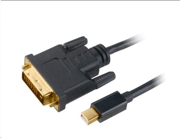 Adaptér AKASA Mini DisplayPort na DVI-D,  kábel,  1.8m