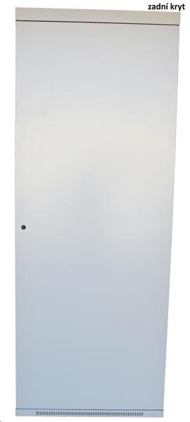 LEXI-Net 19" stojanový rozvaděč 27U 600x800 rozebiratelný,  ventilační jednotka,  termostat,  kolečka,  600kg,  sklo,  šedý2