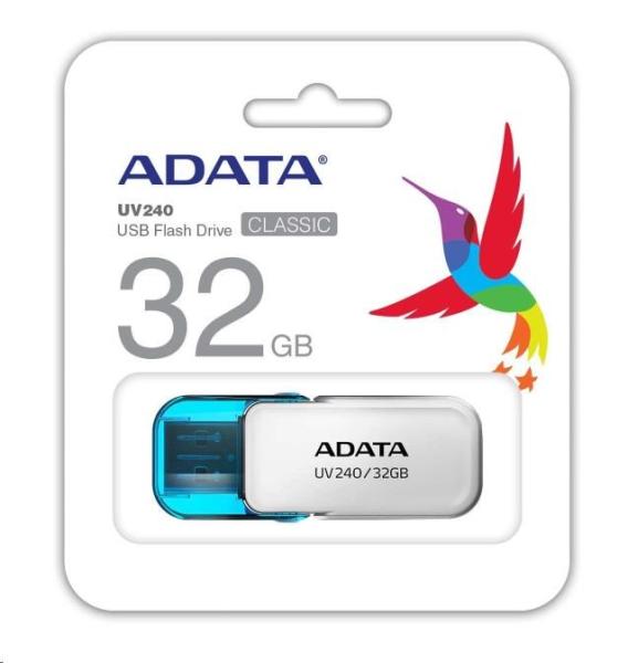 ADATA Flash disk 32GB UV240,  USB 2.0 Dash Drive,  biela3