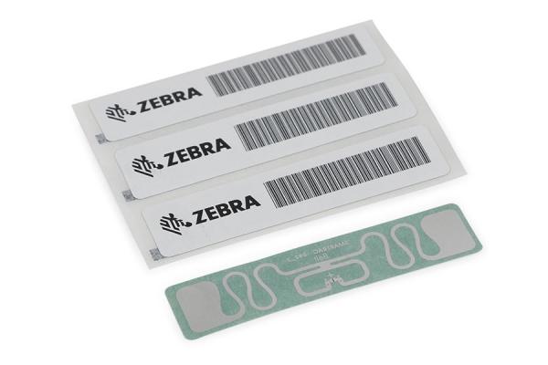 Štítok Zebra RFID,  110x13mm,  potlačiteľný biely PET,  3