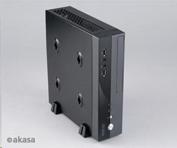 AKASA case Crypto VESA,  MiniITX,  čierna + 80W AC adaptér