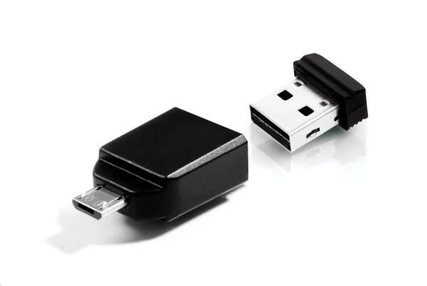VERBATIM Flash disk 32 GB Store &quot;n&quot; Stay Nano + adaptér micro USB OTG,  USB 2.0,  čierna6