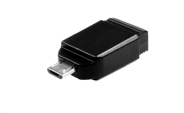 VERBATIM Flash disk 32 GB Store &quot;n&quot; Stay Nano + adaptér micro USB OTG,  USB 2.0,  čierna0