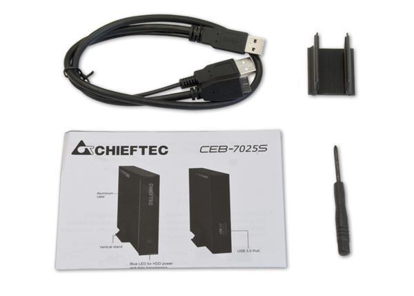 Externý rám CHIEFTEC pre 2, 5" SATA HDD (max. 14.5 mm),  USB3.0,  hliník5