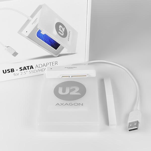 AXAGON ADSA-1S,  USB 2.0 - SATA HDD/ SSD adaptér vrátane. 2.5" puzdrá3