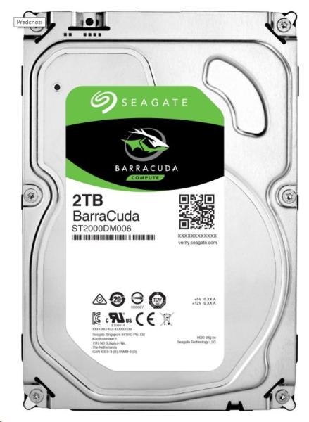 SEAGATE HDD 2TB BARRACUDA,  3.5",  SATAIII,  7200 RPM,  Cache 256MB