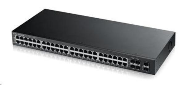 Zyxel GS1920-48v2 50-portový gigabitový WebManaged Switch,  44x gigabitový RJ45,  4x gigabitový RJ45/ SFP,  2x SFP