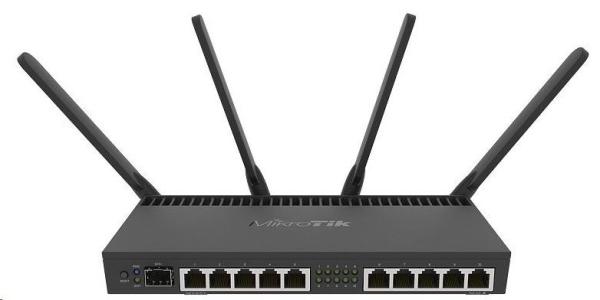 MikroTik RouterBOARDRB RB4011iGS+5HacQ2HnD-IN,  štvorjadrový 1.4GHz CPU, 1GB RAM, 10xLAN, 1x SFP+,  Wi-Fi 2.4+5GHz (2033Mbps