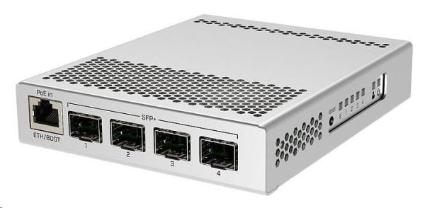 MikroTik Cloud Router Switch CRS305-1G-4S+IN,  Dual Boot (SwitchOS,  RouterOS),  800MHz,  512MB RAM,  4xSFP+,  vrátane.L5