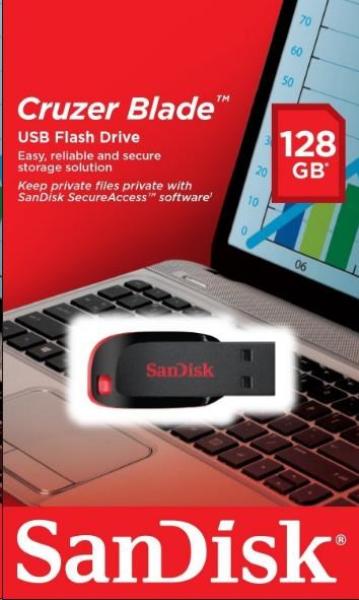 SanDisk Flash disk 128 GB Cruzer Blade, USB 2.0, čierna1