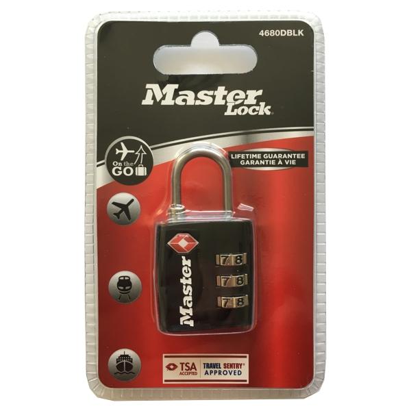 Master Lock Visací kombinační zámek  TSA 4680EURDBLK2