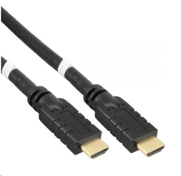 Vysokorýchlostný HDMI kábel PREMIUMCORD s Ether.4K@60Hz,  so zosilňovačom,  7 m,  3x tienenie,  M/ M,  pozlátené kon.
