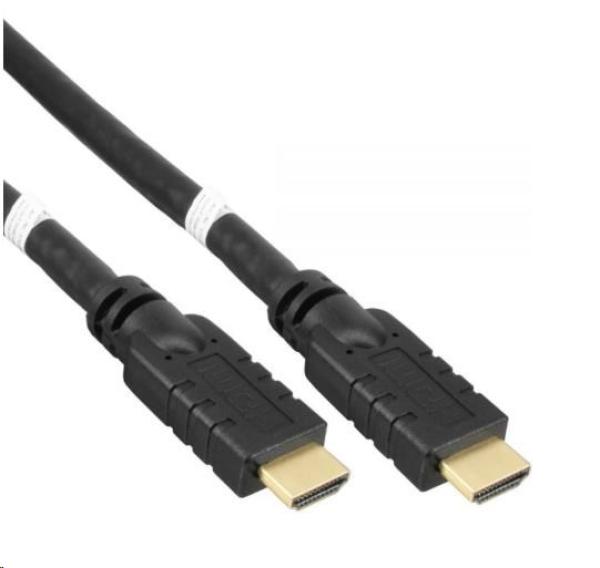 Kábel PREMIUMCORD Vysokorýchlostný HDMI kábel s Ether.4K@60Hz,  so zosilňovačom,  25 m,  3x tienenie,  M/ M,  pozlátené konek