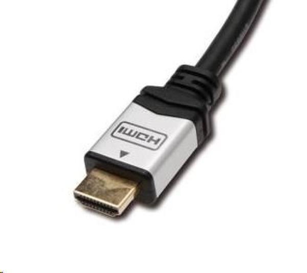 Kábel PREMIUMCORD HDMI A - HDMI A M/ M 2 m pozlátené a kovové HQ konektory,  4K1