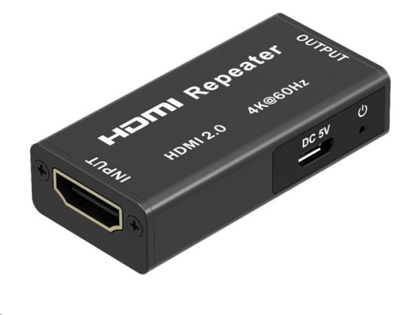 PremiumCord HDMI 2.0 opakovač do 40 m,  rozlíšenie 4Kx2K@60Hz