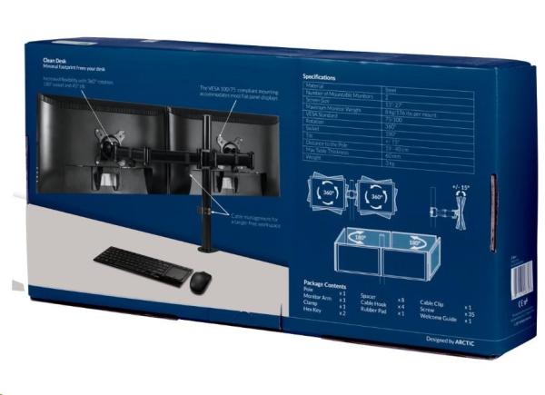 Držiak ARCTIC pre 2 monitory Z2 Basic7