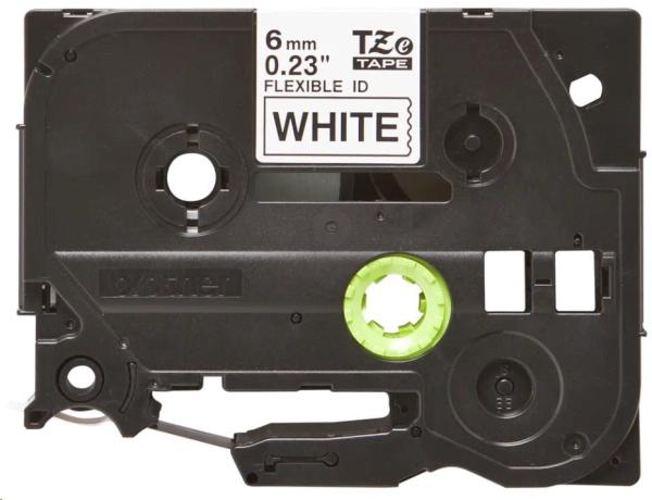 BROTHER TZEFX211 - TZ kazeta 6 mm široká, flexibilná páska TZE-FX211, biela/čierna farba písma1